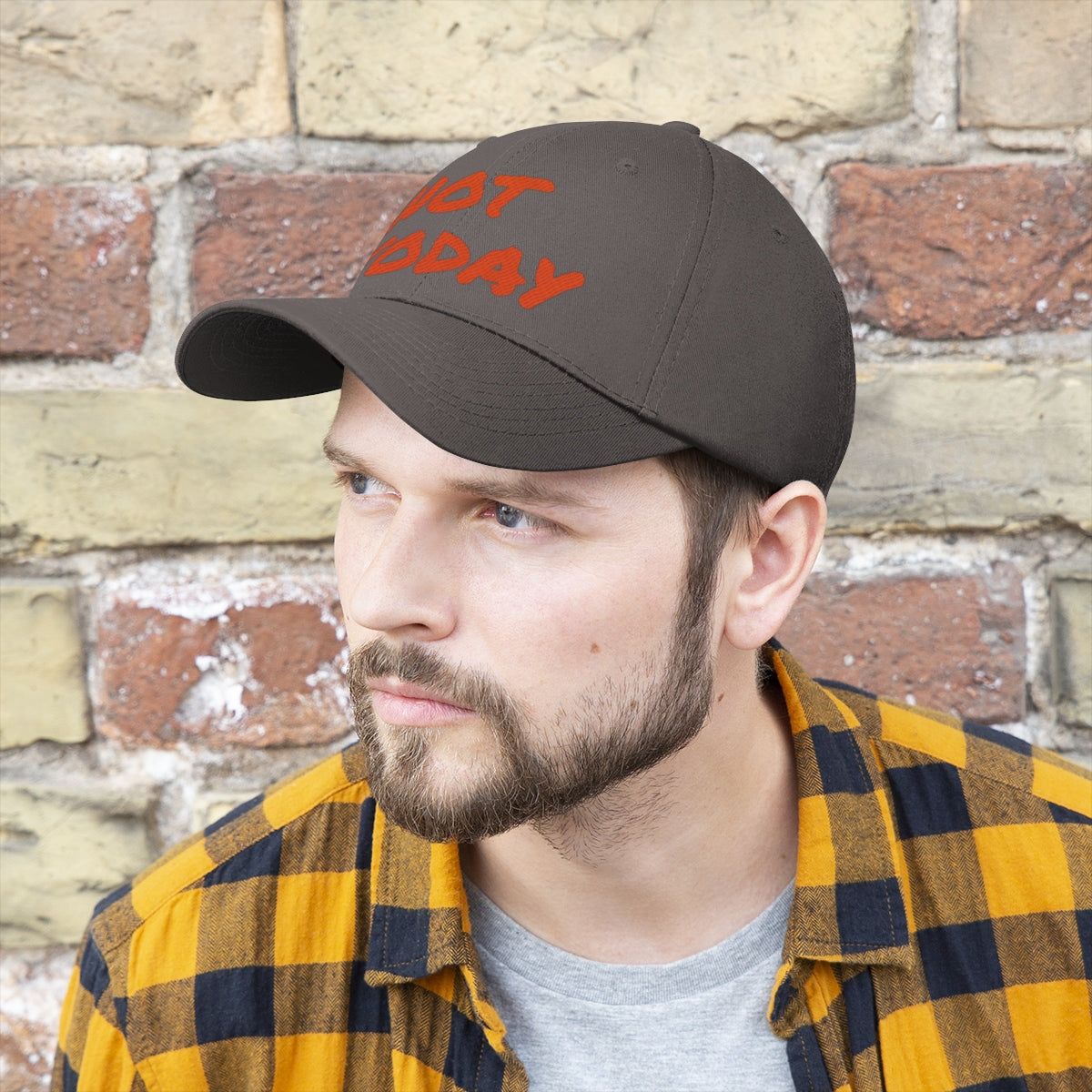Orange Marker "Not Today" Hat ๐ฝ๐๐พ - VezzyWorld
