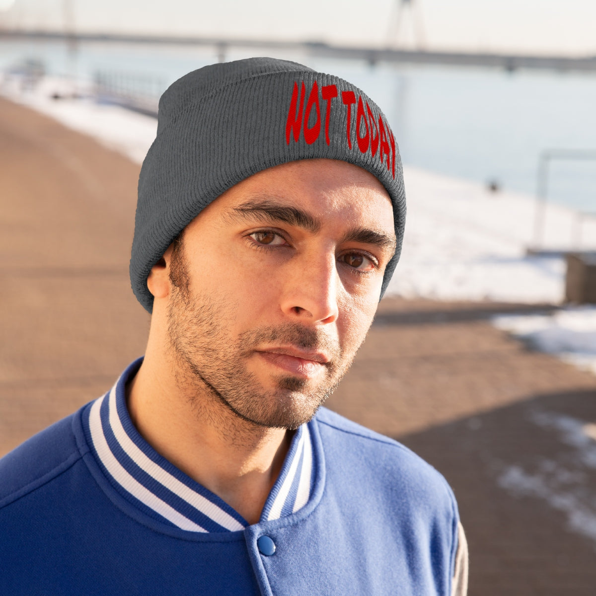 "Not Today" Red Letters Knit Beanie #VezzyWorld π½ππΎ - VezzyWorld