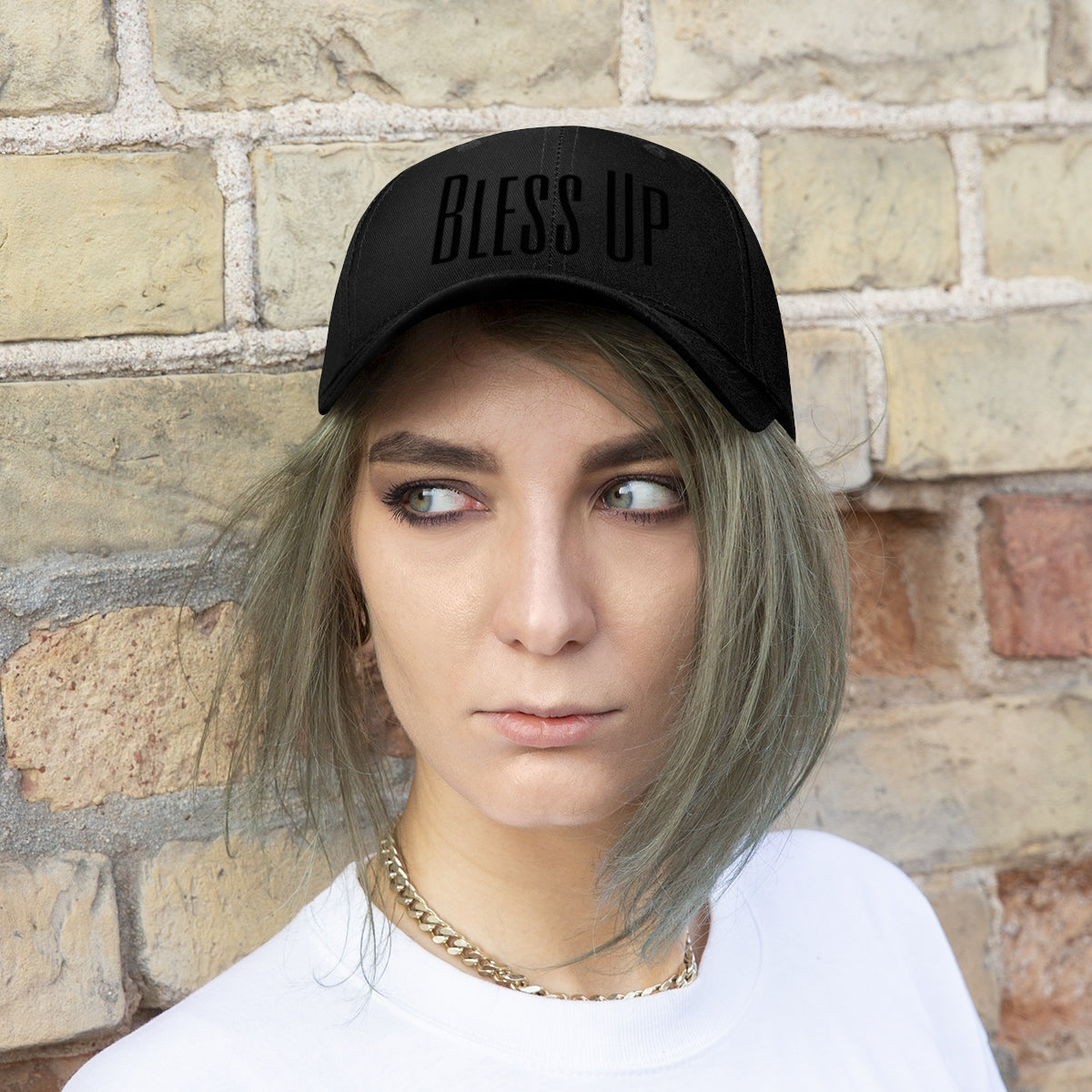 Black Letters "Bless Up" Dad Hat ๐ฝ๐๐พ - VezzyWorld