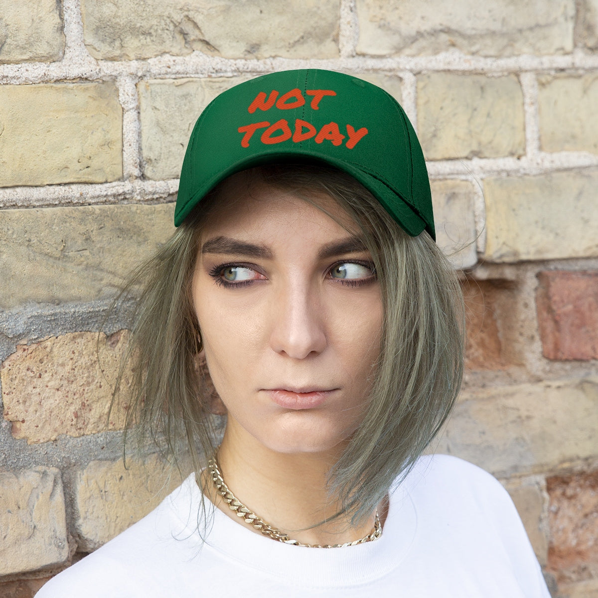Orange Marker "Not Today" Hat ๐ฝ๐๐พ - VezzyWorld