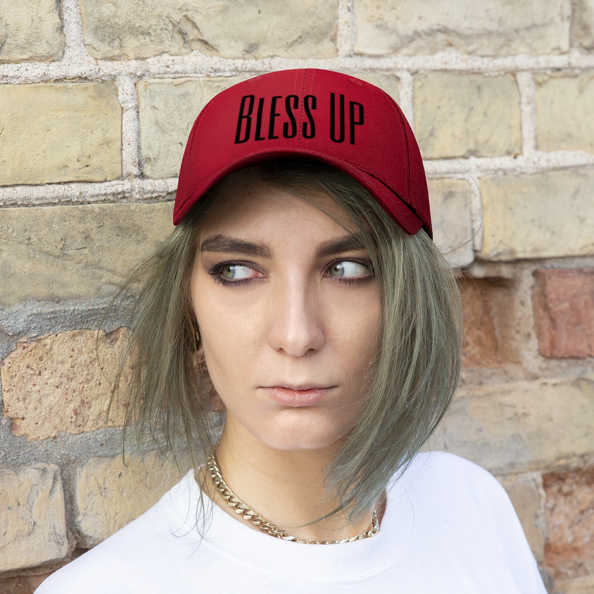 Black Letters "Bless Up" Dad Hat ๐ฝ๐๐พ - VezzyWorld