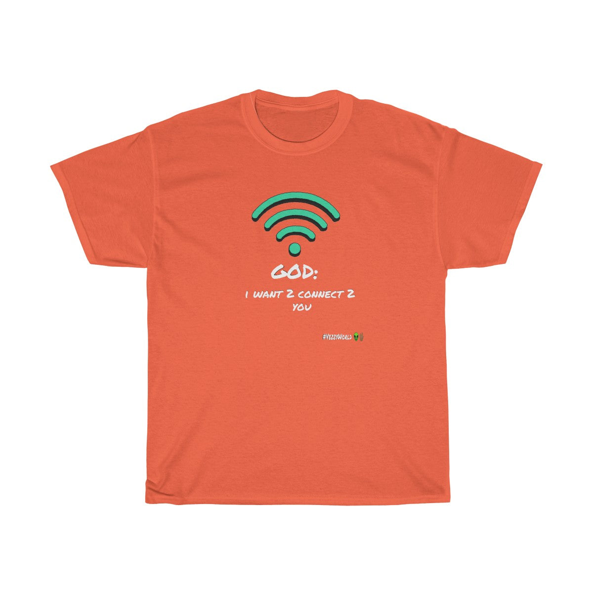 White Marker Letters "I WANT 2 CONNECT 2 YOU" Unisex Heavy Cotton Tee π½ - VezzyWorld