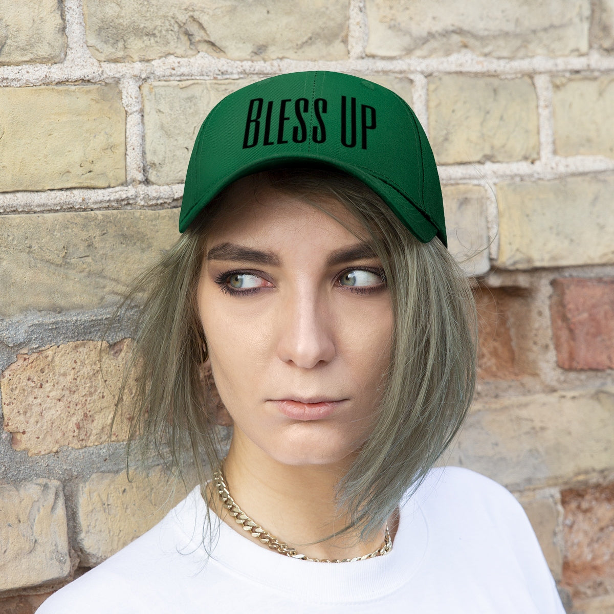 Black Letters "Bless Up" Dad Hat ๐ฝ๐๐พ - VezzyWorld