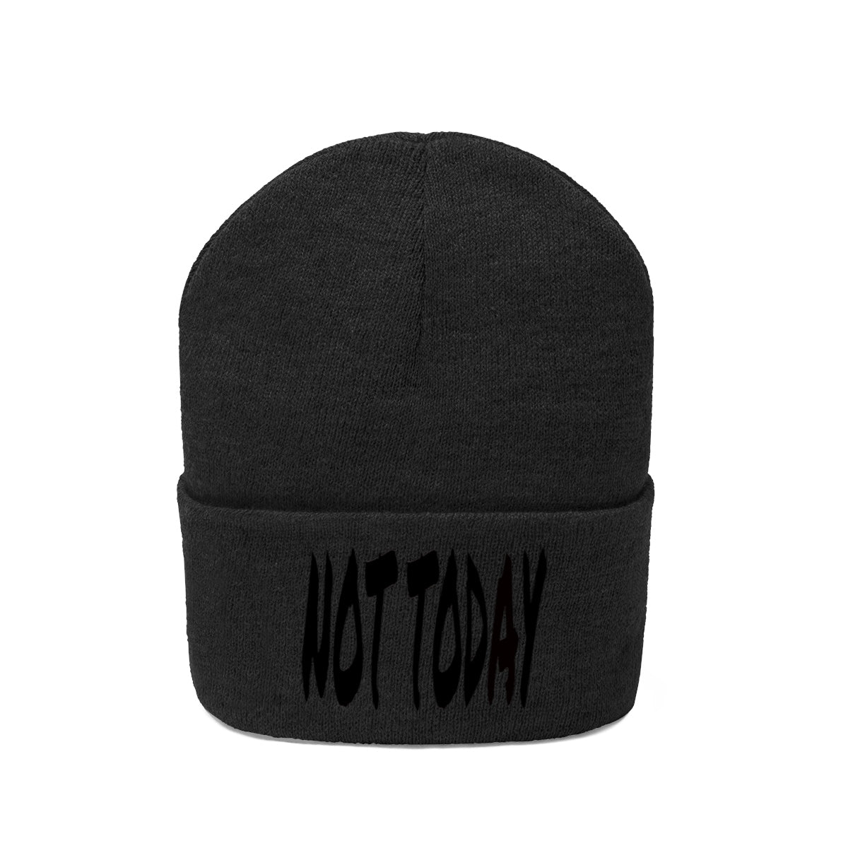 "Not Today" Black Letters Knit Beanie #VezzyWorld π½ππΎ - VezzyWorld