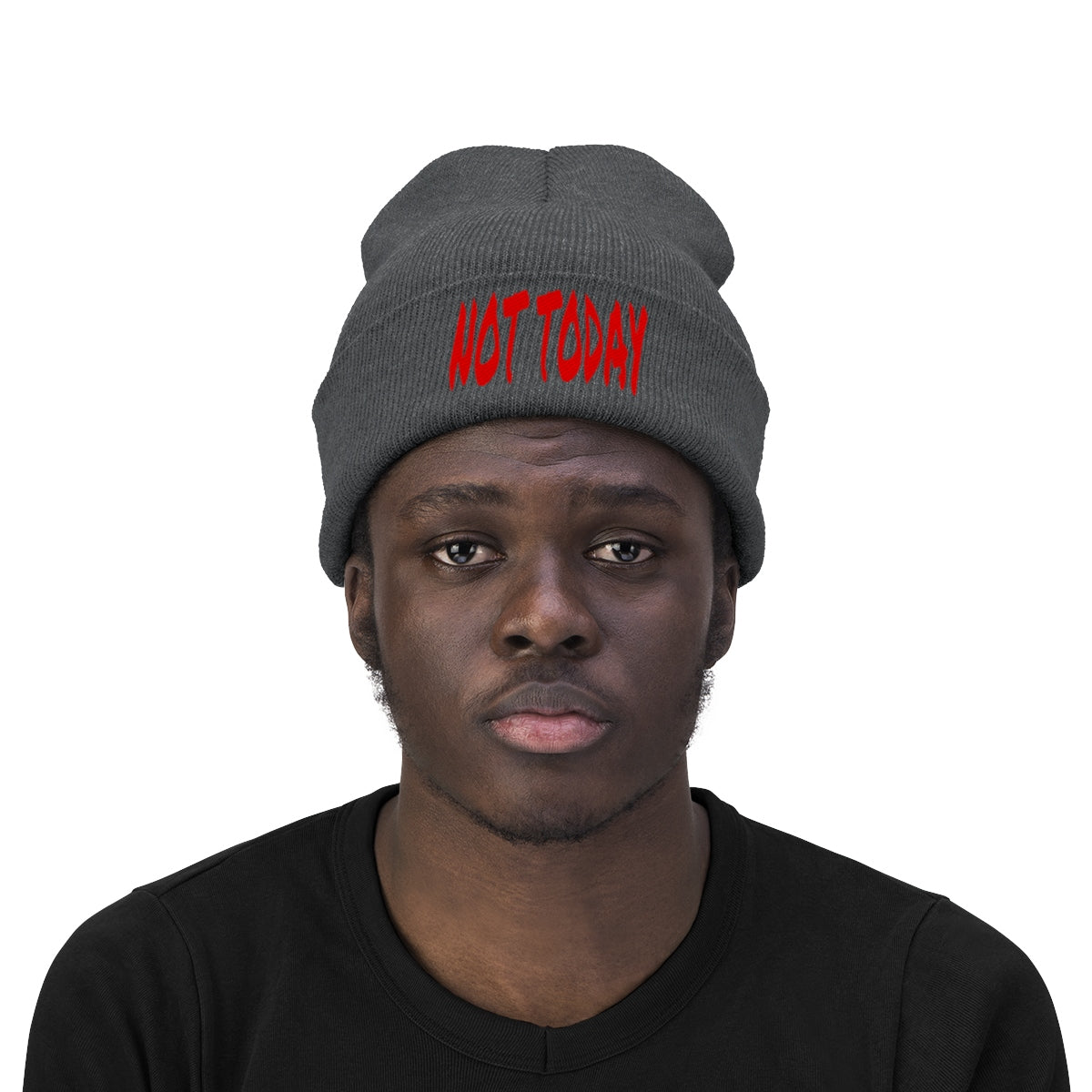"Not Today" Red Letters Knit Beanie #VezzyWorld π½ππΎ - VezzyWorld