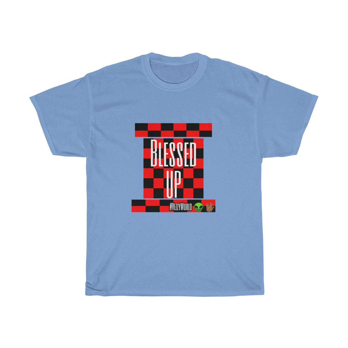 Red Checkered " Blessed Up" Tee π½ππΎ - VezzyWorld