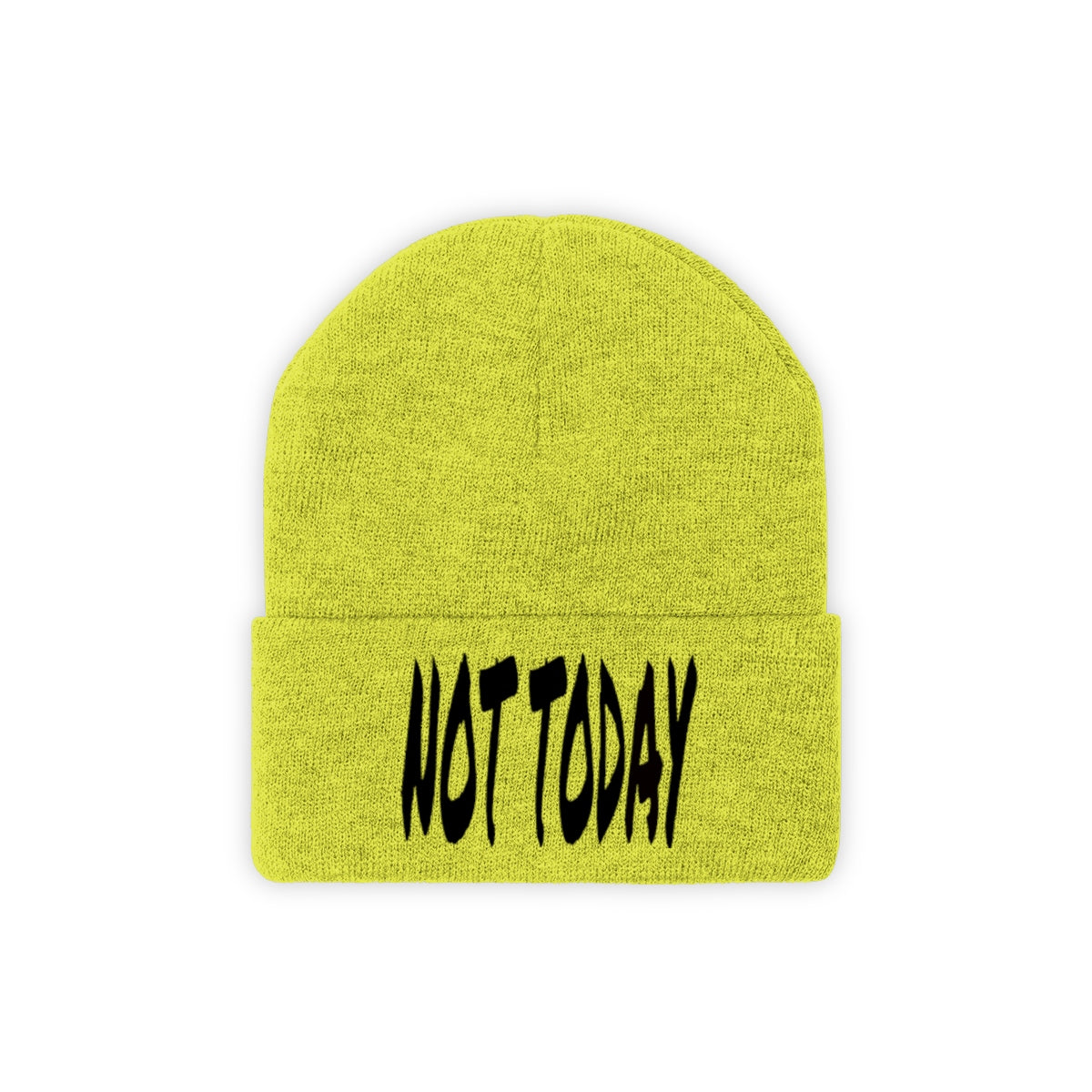 "Not Today" Black Letters Knit Beanie #VezzyWorld π½ππΎ - VezzyWorld