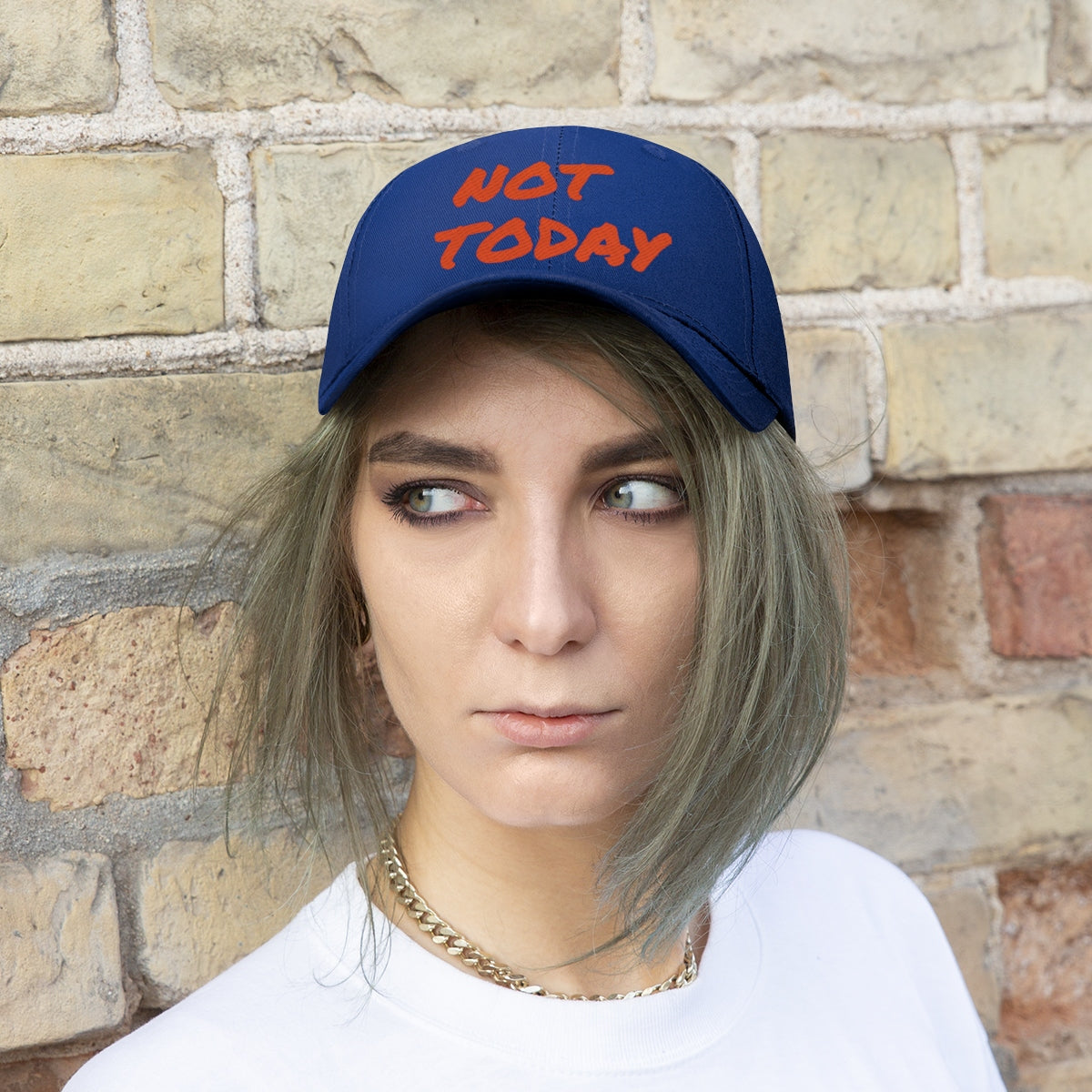 Orange Marker "Not Today" Hat ๐ฝ๐๐พ - VezzyWorld