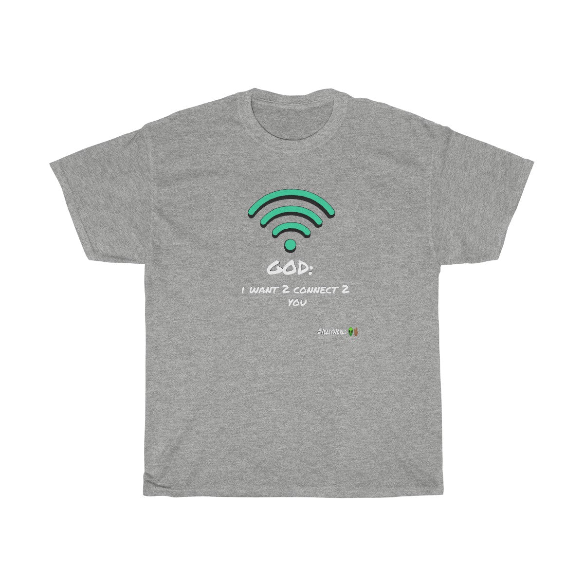 White Marker Letters "I WANT 2 CONNECT 2 YOU" Unisex Heavy Cotton Tee π½ - VezzyWorld