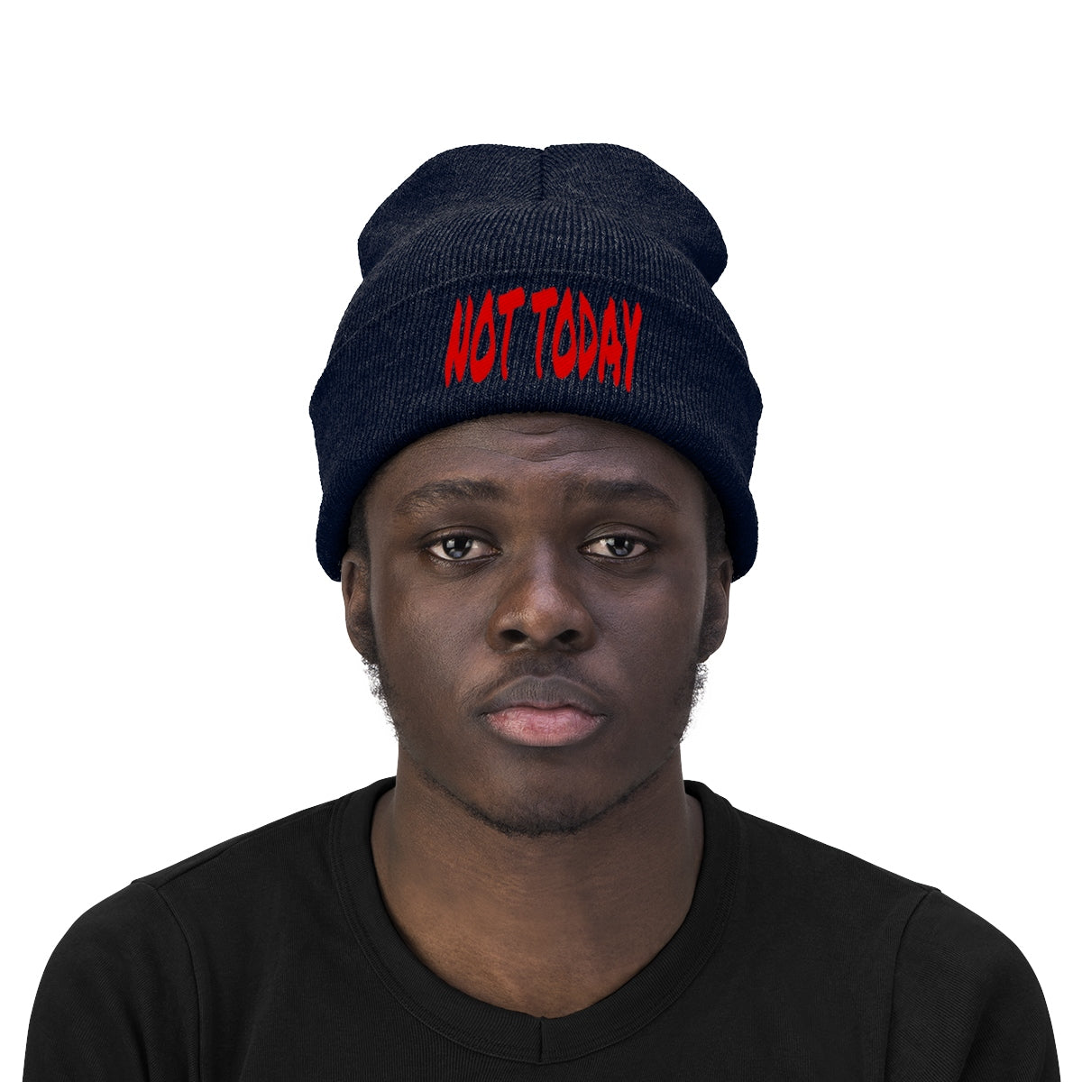 "Not Today" Red Letters Knit Beanie #VezzyWorld π½ππΎ - VezzyWorld