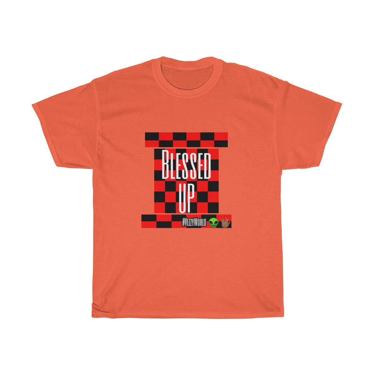 Red Checkered " Blessed Up" Tee π½ππΎ - VezzyWorld