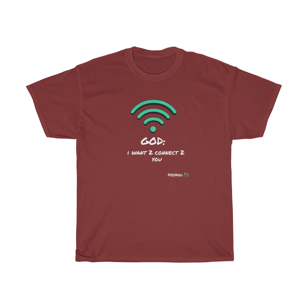 White Marker Letters "I WANT 2 CONNECT 2 YOU" Unisex Heavy Cotton Tee π½ - VezzyWorld