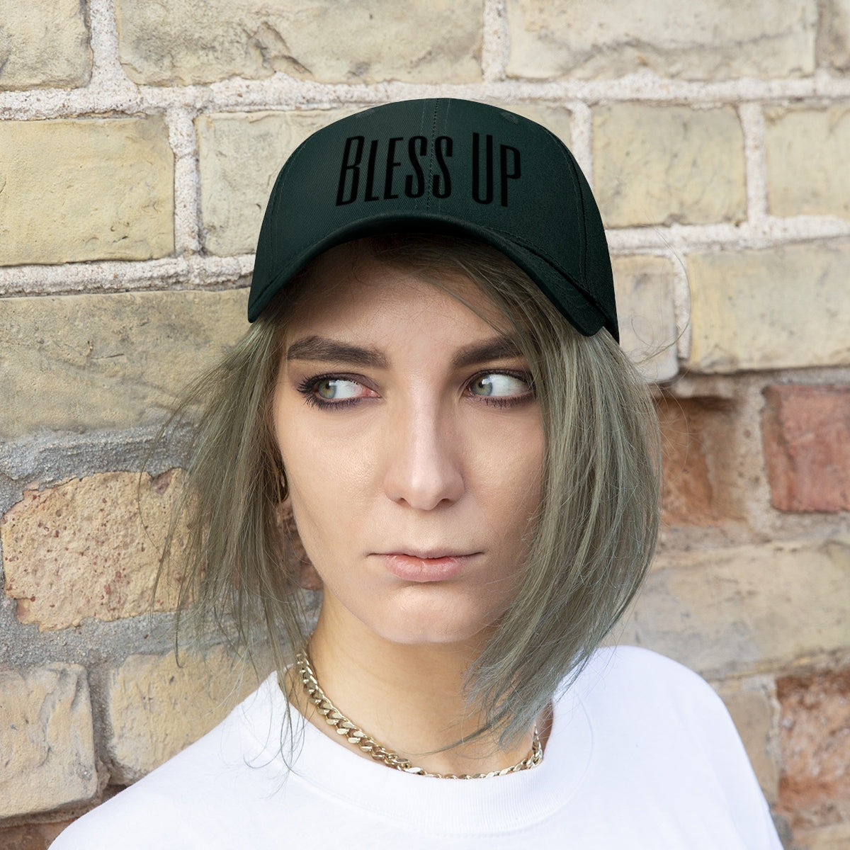 Black Letters "Bless Up" Dad Hat ๐ฝ๐๐พ - VezzyWorld