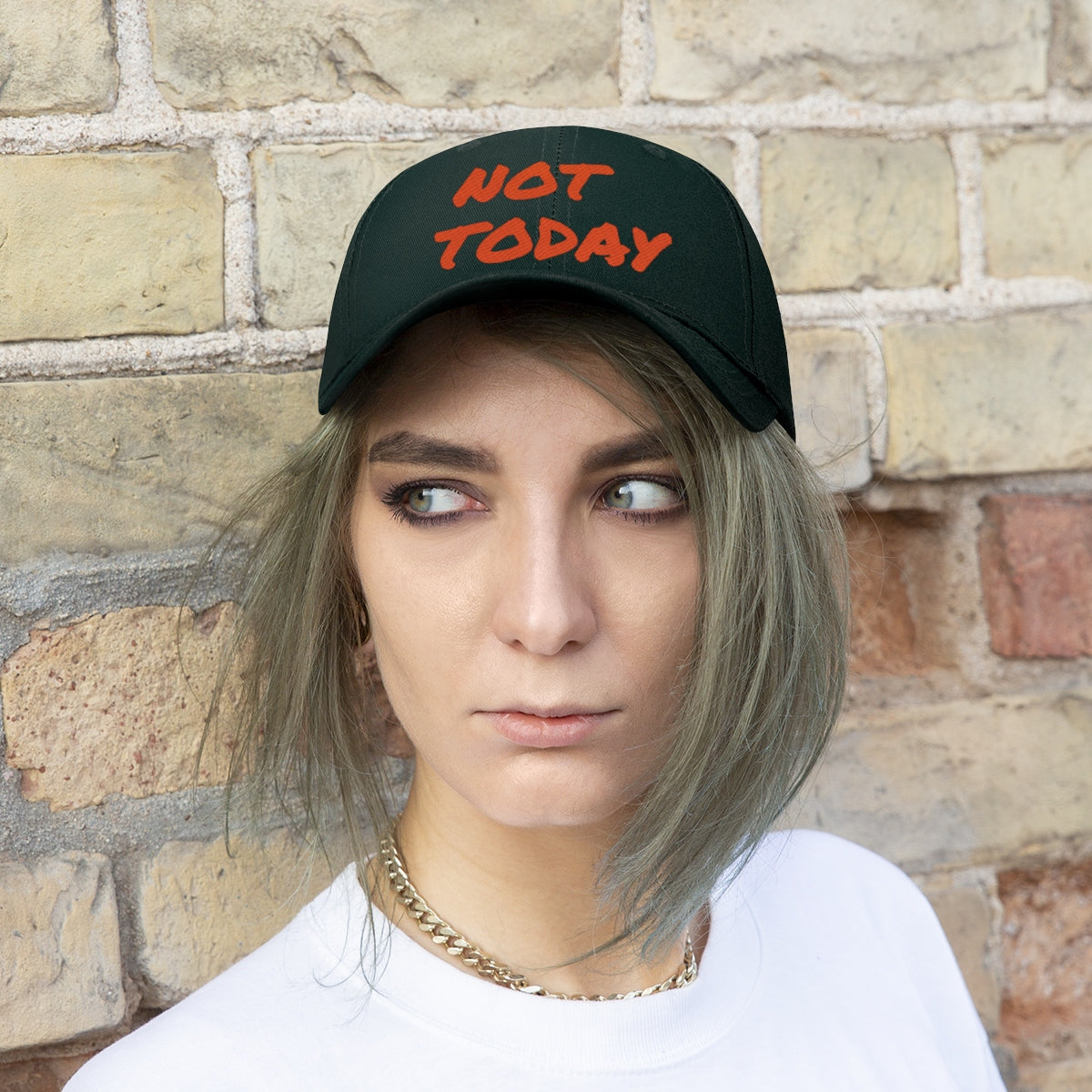 Orange Marker "Not Today" Hat ๐ฝ๐๐พ - VezzyWorld