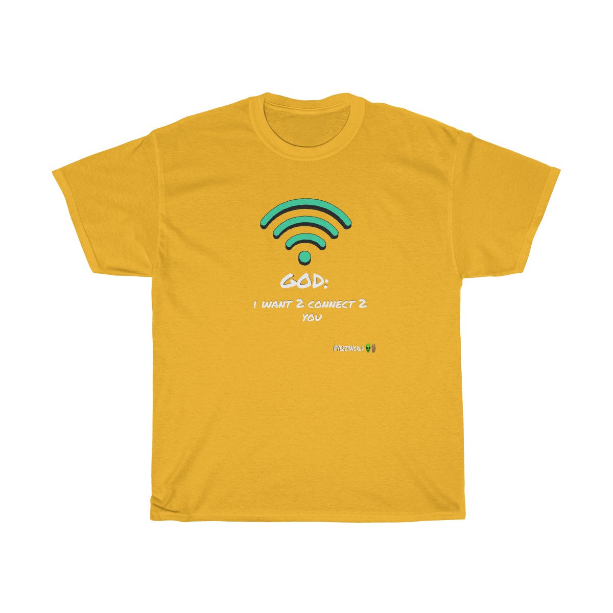 White Marker Letters "I WANT 2 CONNECT 2 YOU" Unisex Heavy Cotton Tee π½ - VezzyWorld