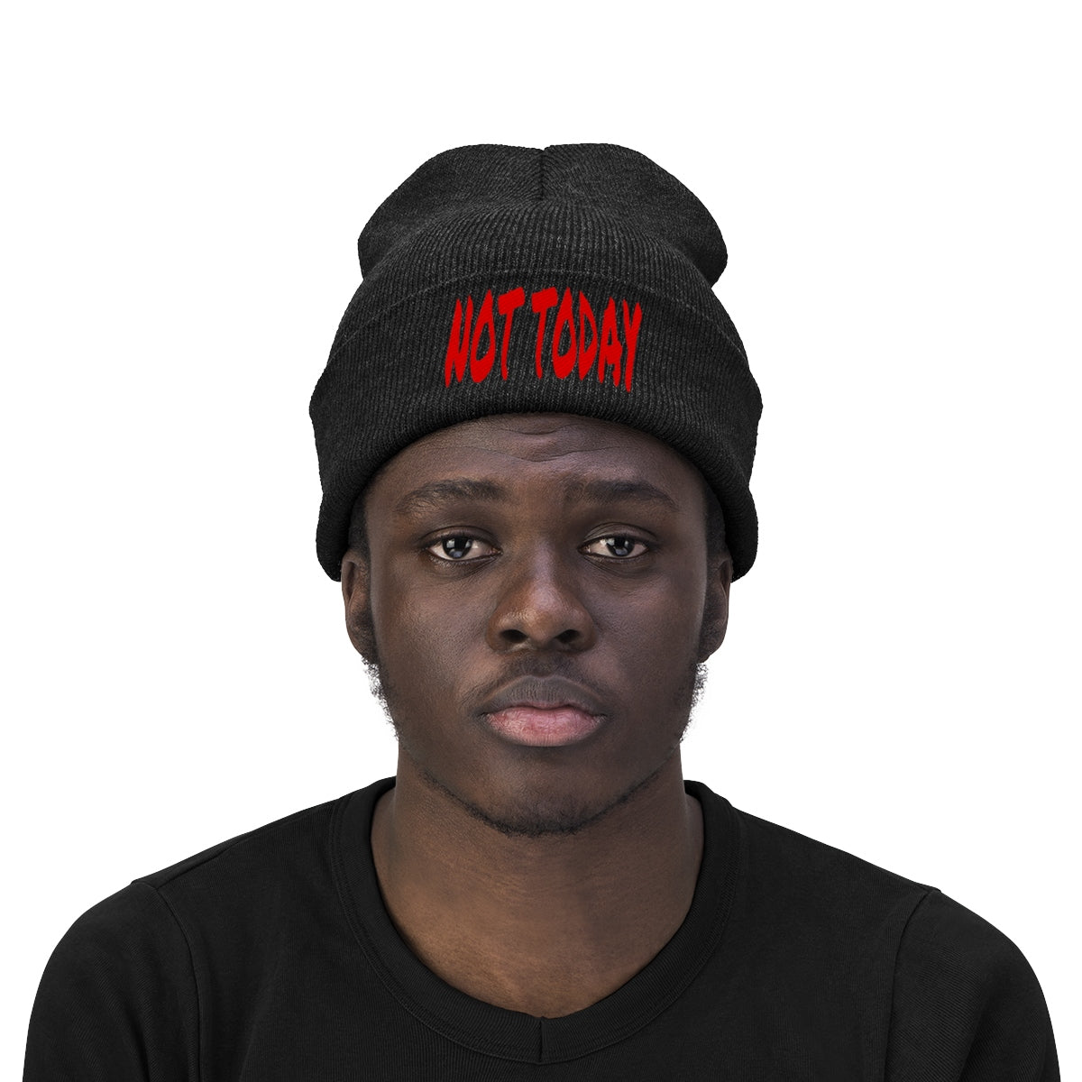 "Not Today" Red Letters Knit Beanie #VezzyWorld π½ππΎ - VezzyWorld