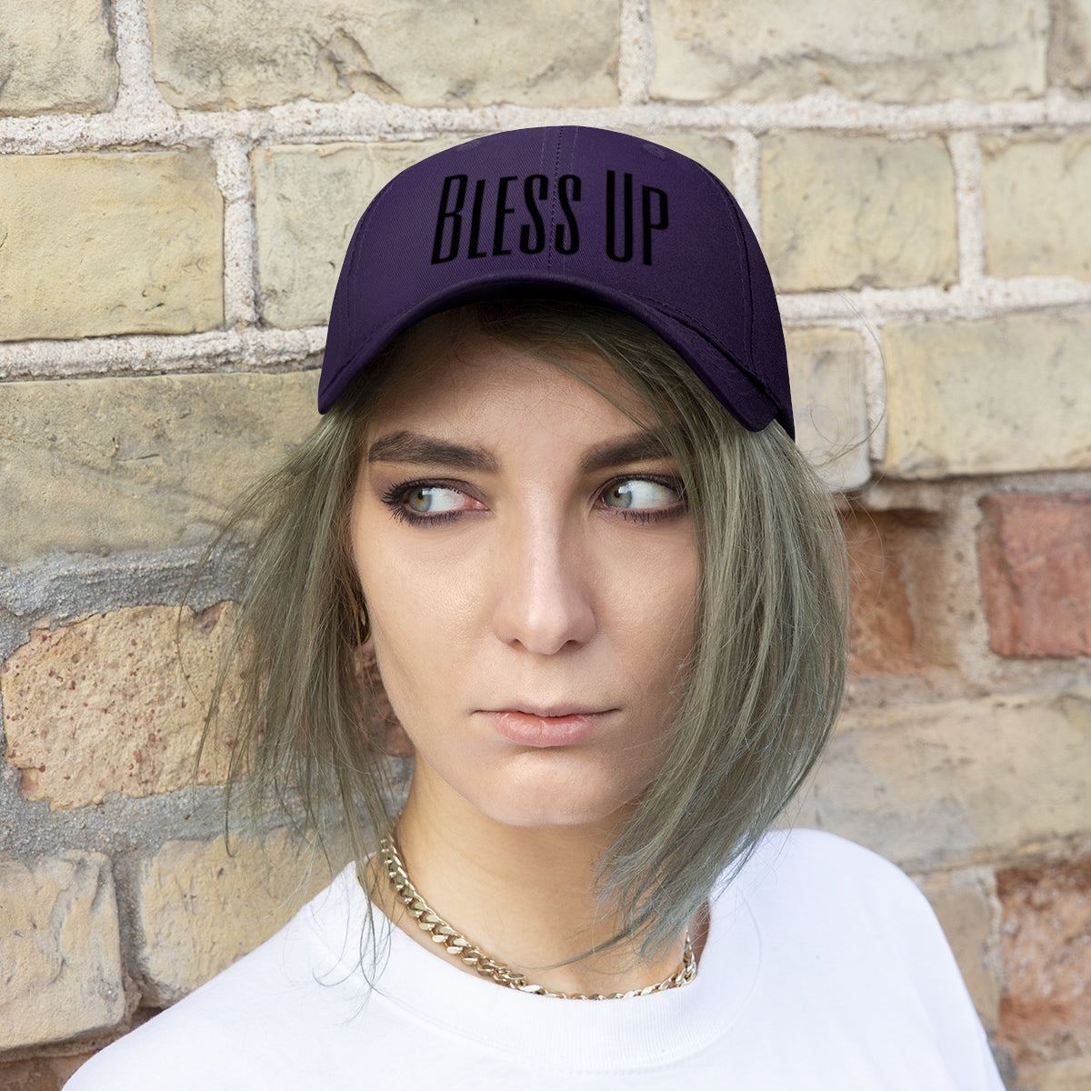 Black Letters "Bless Up" Dad Hat ๐ฝ๐๐พ - VezzyWorld