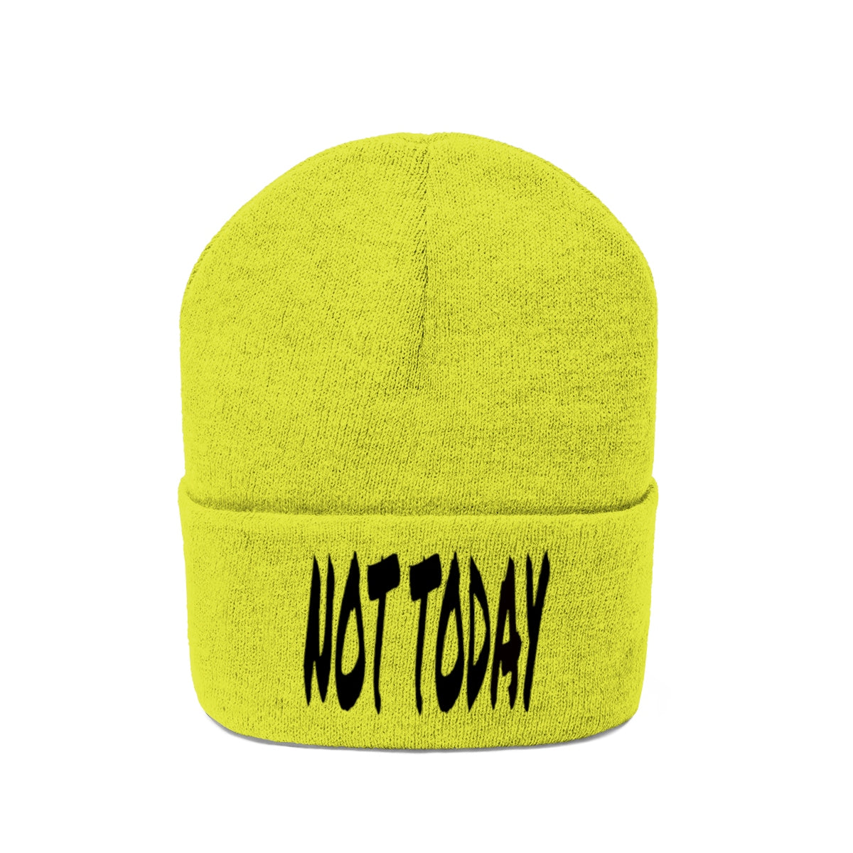 "Not Today" Black Letters Knit Beanie #VezzyWorld π½ππΎ - VezzyWorld