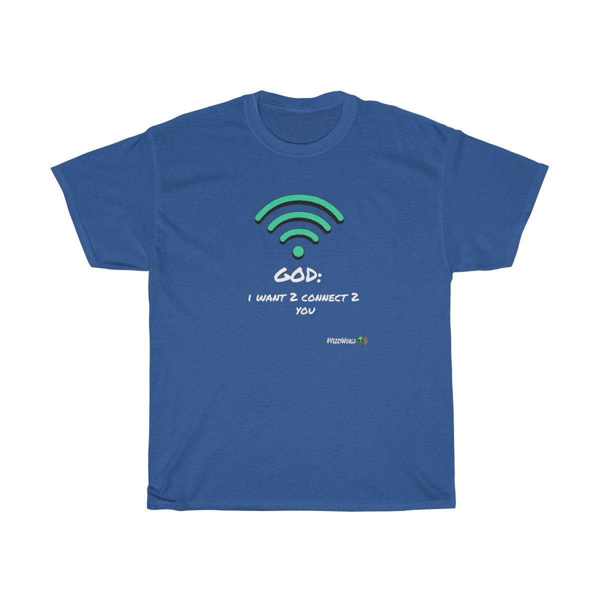 White Marker Letters "I WANT 2 CONNECT 2 YOU" Unisex Heavy Cotton Tee π½ - VezzyWorld