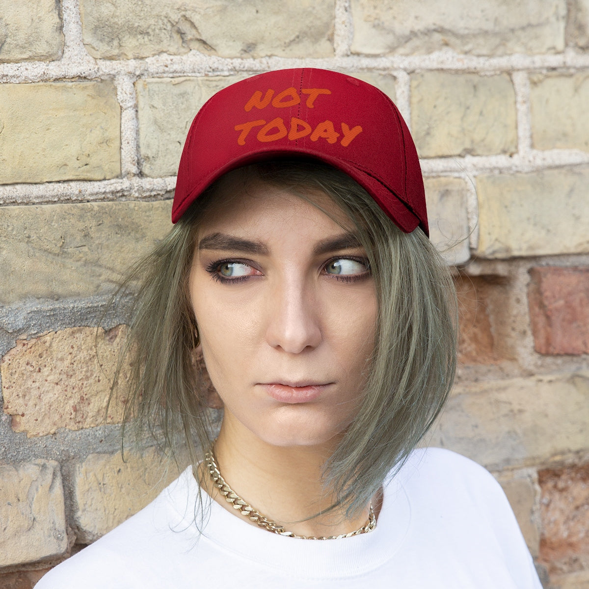Orange Marker "Not Today" Hat ๐ฝ๐๐พ - VezzyWorld