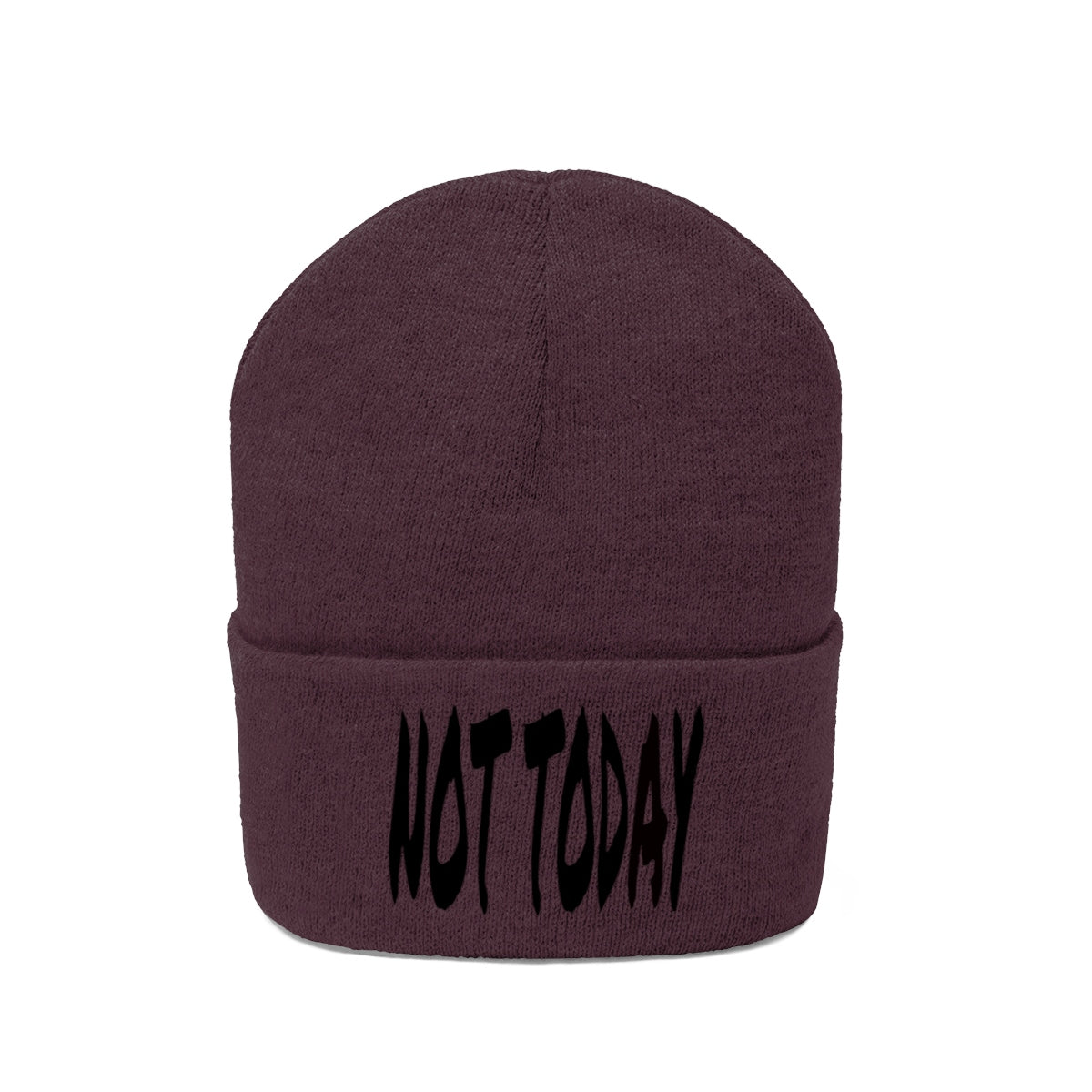 "Not Today" Black Letters Knit Beanie #VezzyWorld π½ππΎ - VezzyWorld