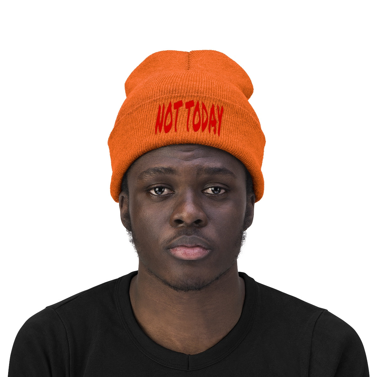 "Not Today" Red Letters Knit Beanie #VezzyWorld π½ππΎ - VezzyWorld