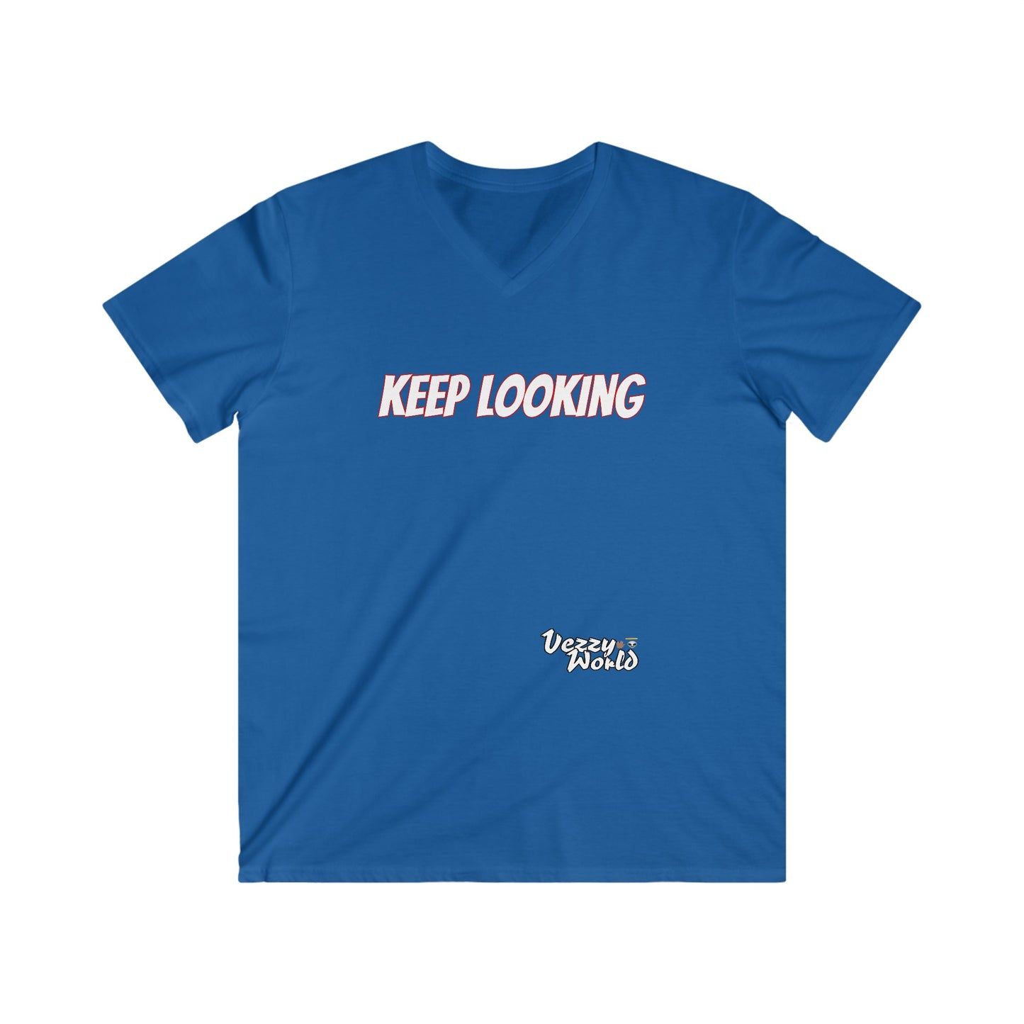 Keep Looking Men's Fitted V-Neck Short - VezzyWorld