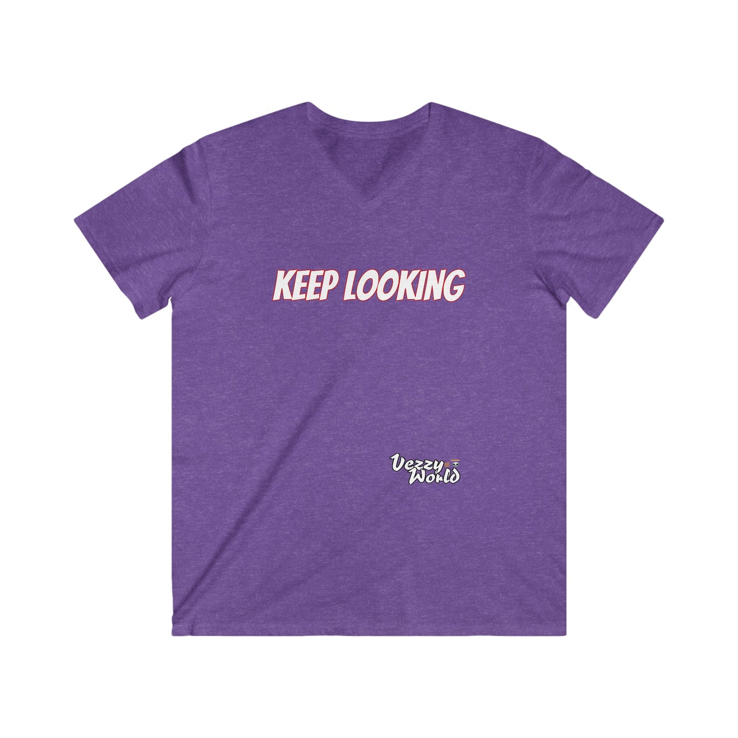 Keep Looking Men's Fitted V-Neck Short - VezzyWorld