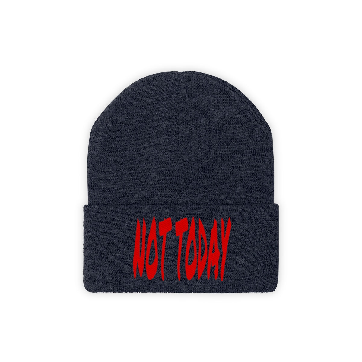 "Not Today" Red Letters Knit Beanie #VezzyWorld 👽🖖🏾 - VezzyWorld