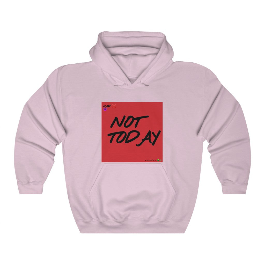 Red Background "Not Today" ™ Hoodie #VezzyWorld 👽🖖🏾 - VezzyWorld