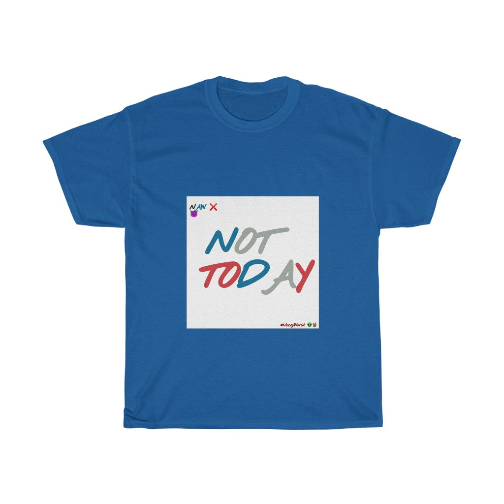 J- 4s - Red Blue Silver - "NOT TODAY" Unisex Heavy Cotton Tee 👽🖖🏾 - VezzyWorld