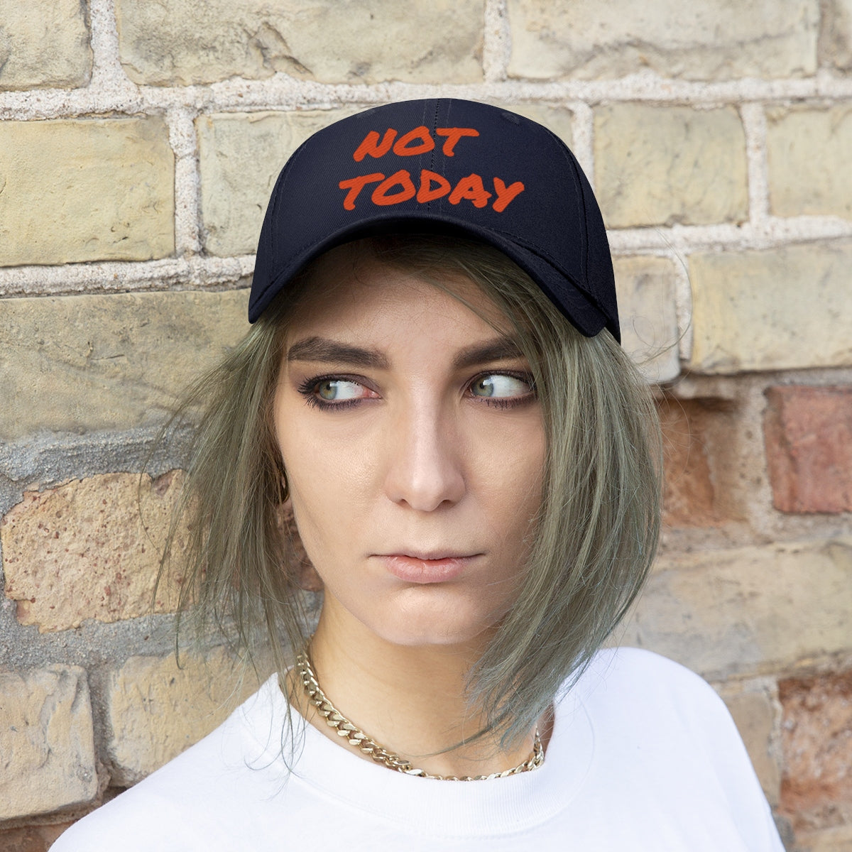 Orange Marker "Not Today" Hat 👽🖖🏾 - VezzyWorld