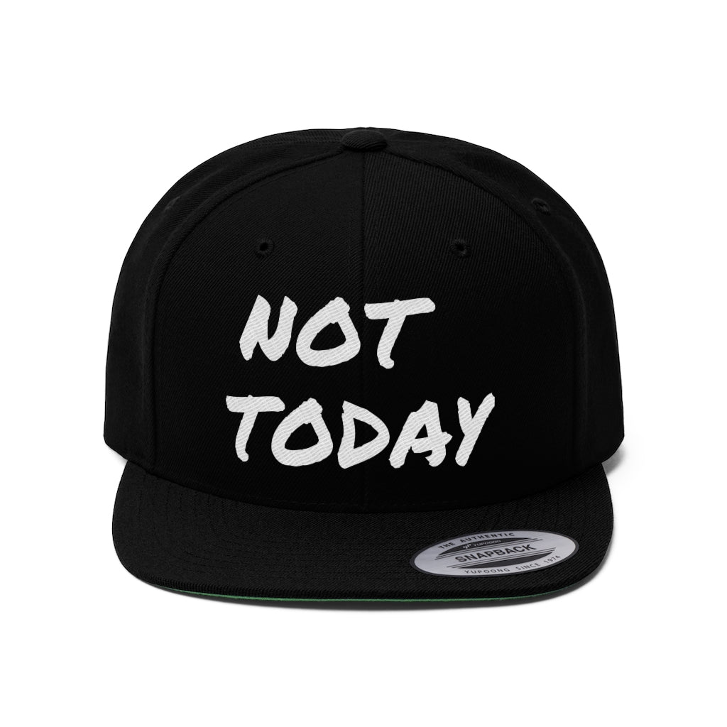 Not Today - SnapBack (Black & White) 👽 - VezzyWorld