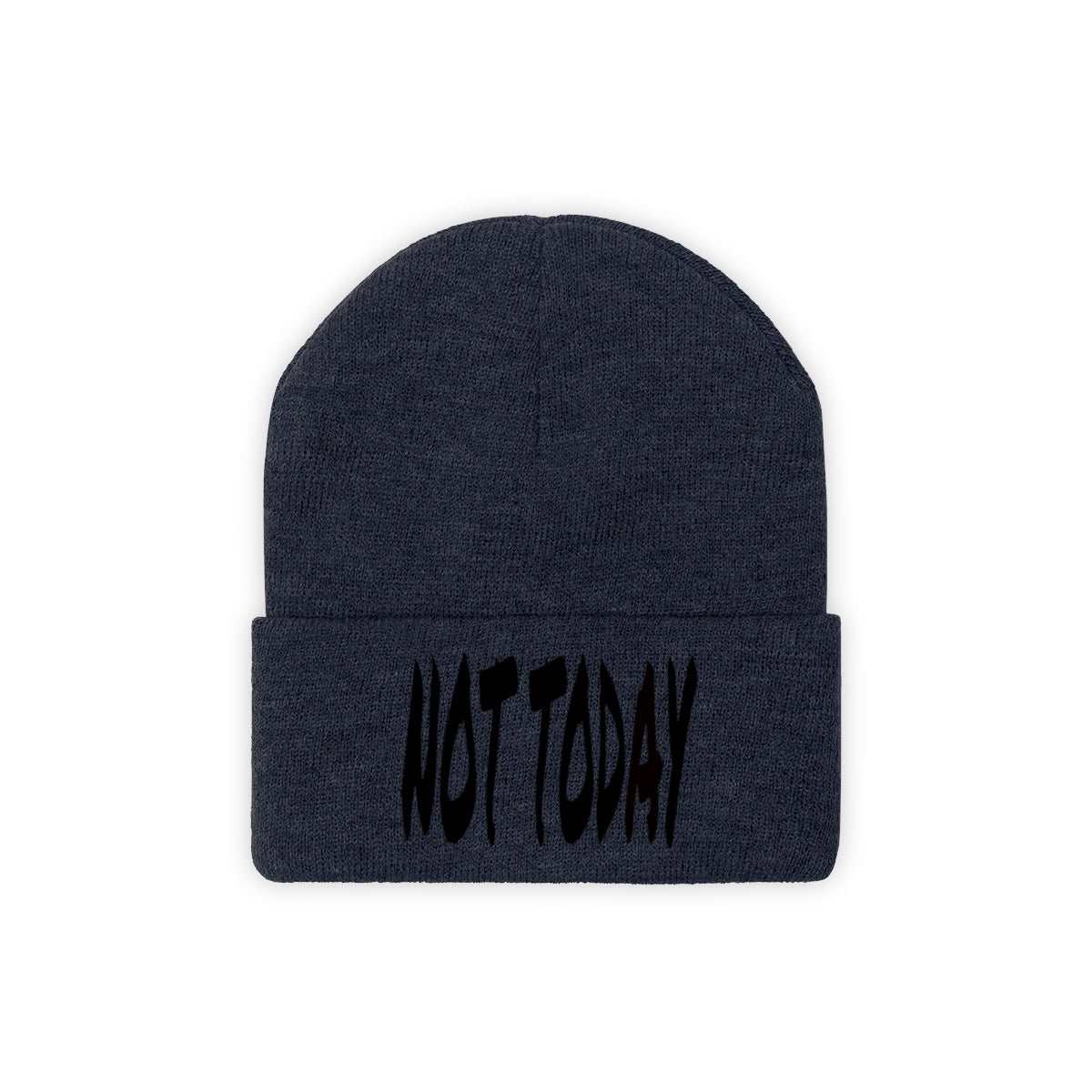 "Not Today" Black Letters Knit Beanie #VezzyWorld 👽🖖🏾 - VezzyWorld