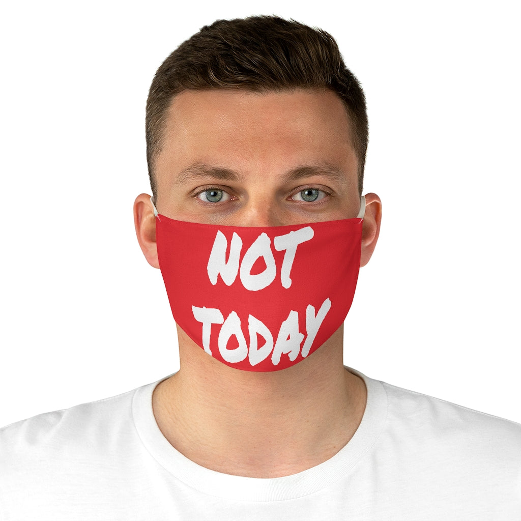 Not Today - White Letters- Red Face Mask - VezzyWorld