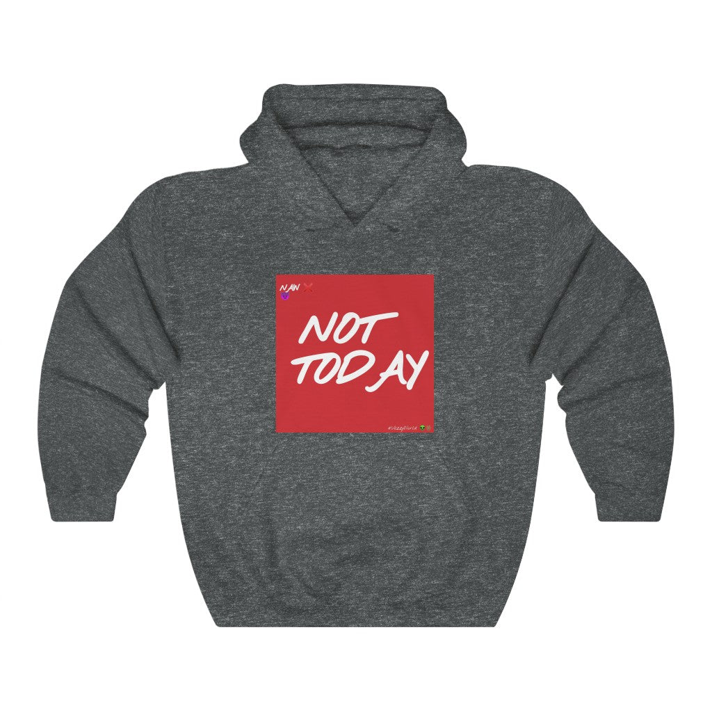 Red Background w/White Finesse Letters "Not Today" ™ Hoodie #VezzyWorld 👽🖖🏾 - VezzyWorld