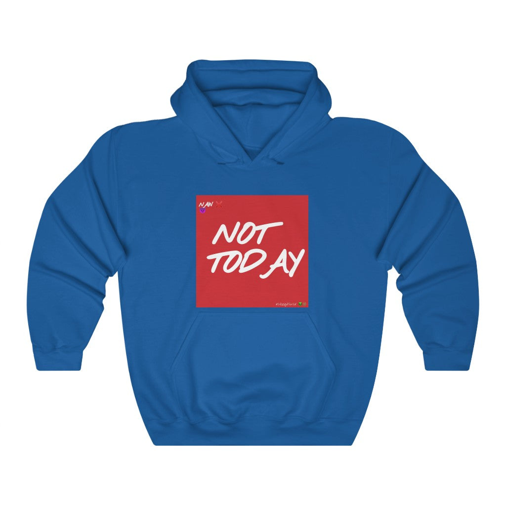 Red Background w/White Finesse Letters "Not Today" ™ Hoodie #VezzyWorld 👽🖖🏾 - VezzyWorld