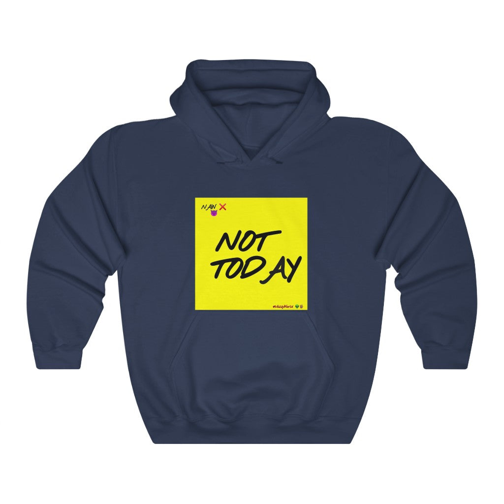 Yellow Background w/ Black Finesse Letters "Not Today" ™ Hoodie #VezzyWorld 👽🖖🏾 - VezzyWorld