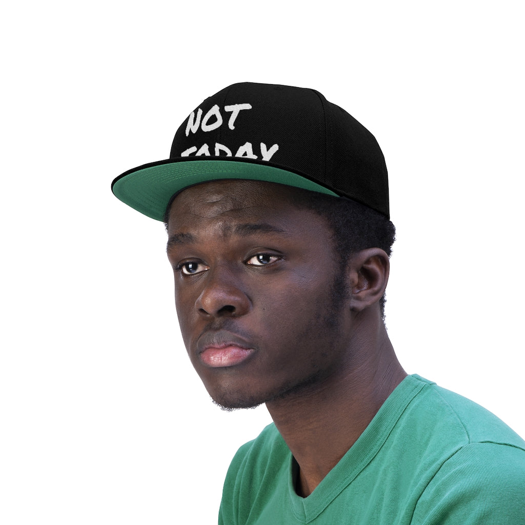 Not Today - SnapBack (Black & White) 👽 - VezzyWorld