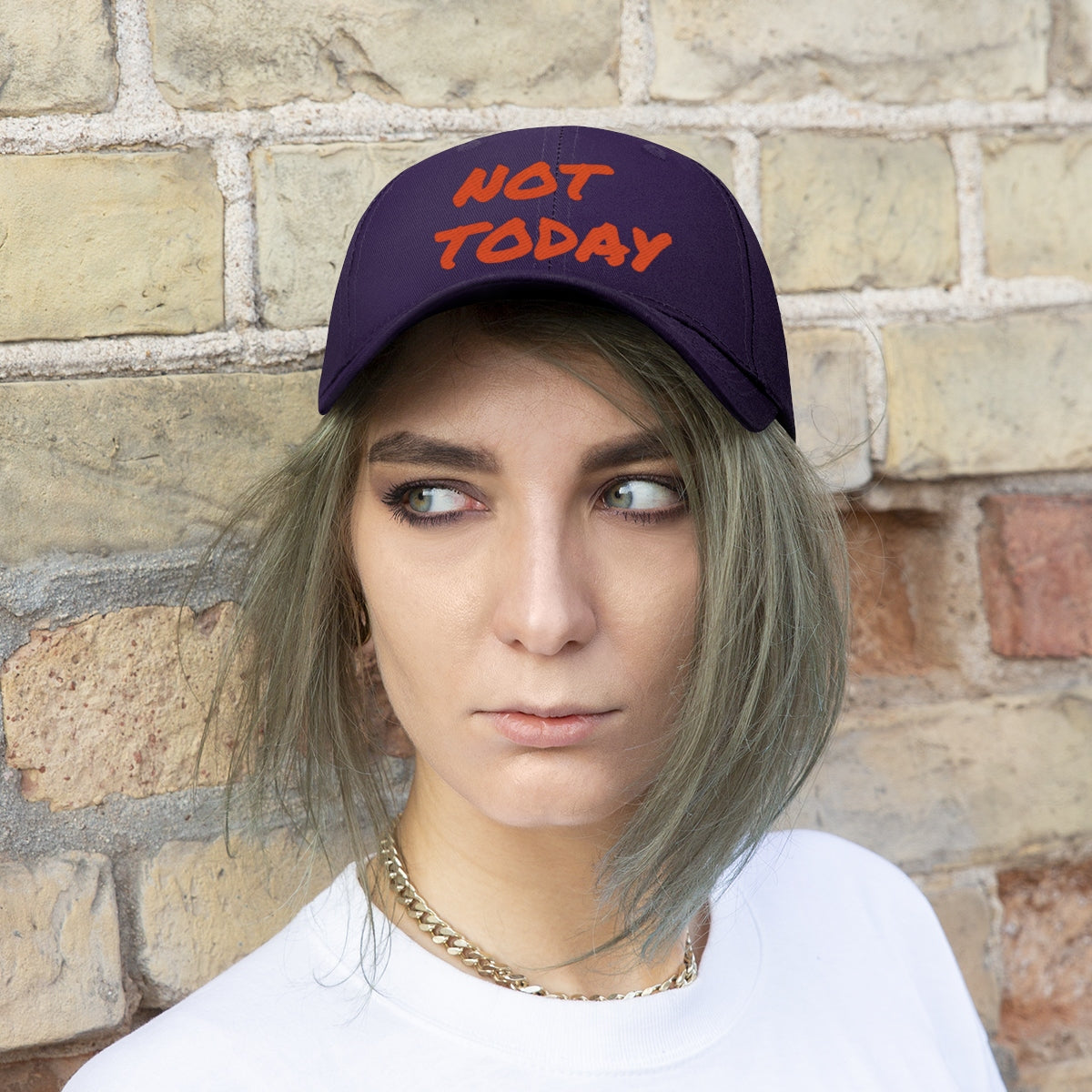 Orange Marker "Not Today" Hat 👽🖖🏾 - VezzyWorld