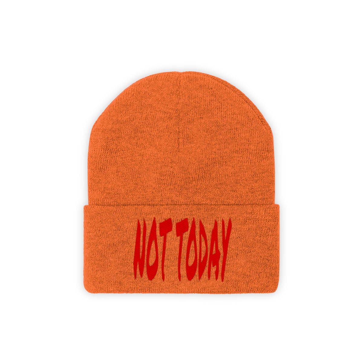 "Not Today" Red Letters Knit Beanie #VezzyWorld 👽🖖🏾 - VezzyWorld