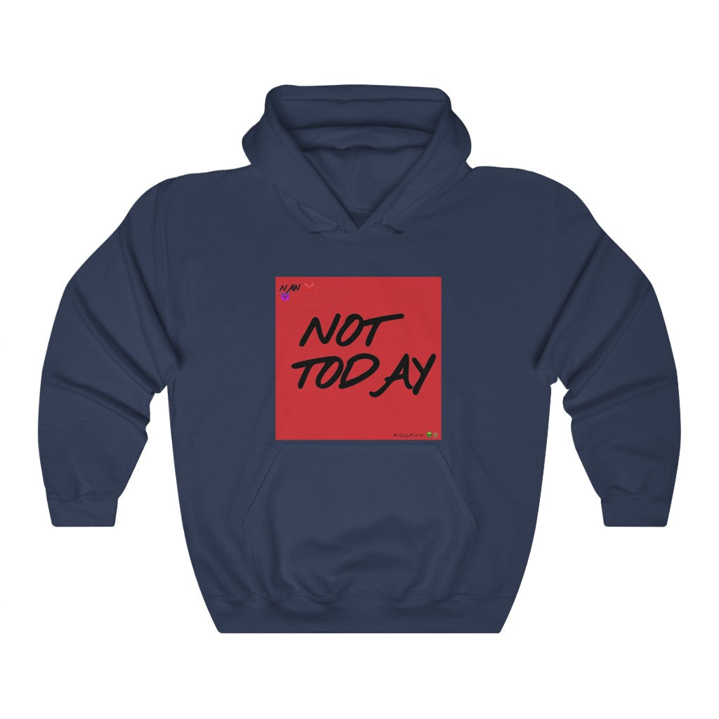 Red Background "Not Today" ™ Hoodie #VezzyWorld 👽🖖🏾 - VezzyWorld