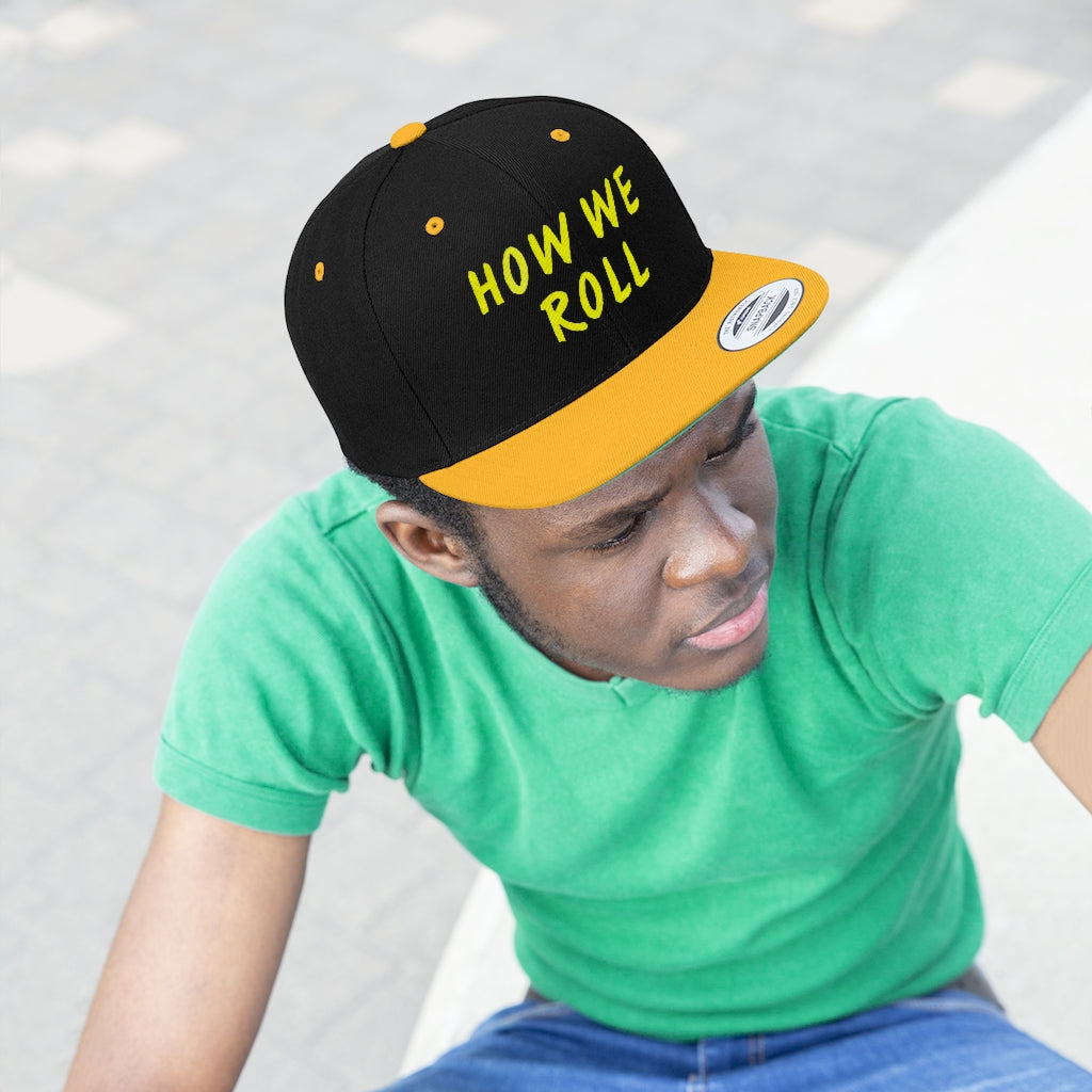 How We Roll - Yellow Stitch - (SnapBack) - VezzyWorld