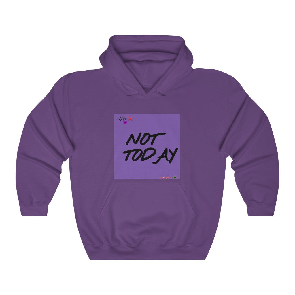 Purple Background w/ Black Finesse Letters "Not Today" ™ Hoodie #VezzyWorld 👽🖖🏾 - VezzyWorld