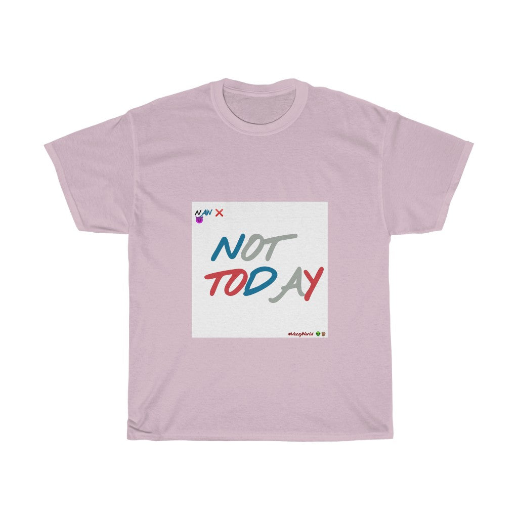 J- 4s - Red Blue Silver - "NOT TODAY" Unisex Heavy Cotton Tee 👽🖖🏾 - VezzyWorld