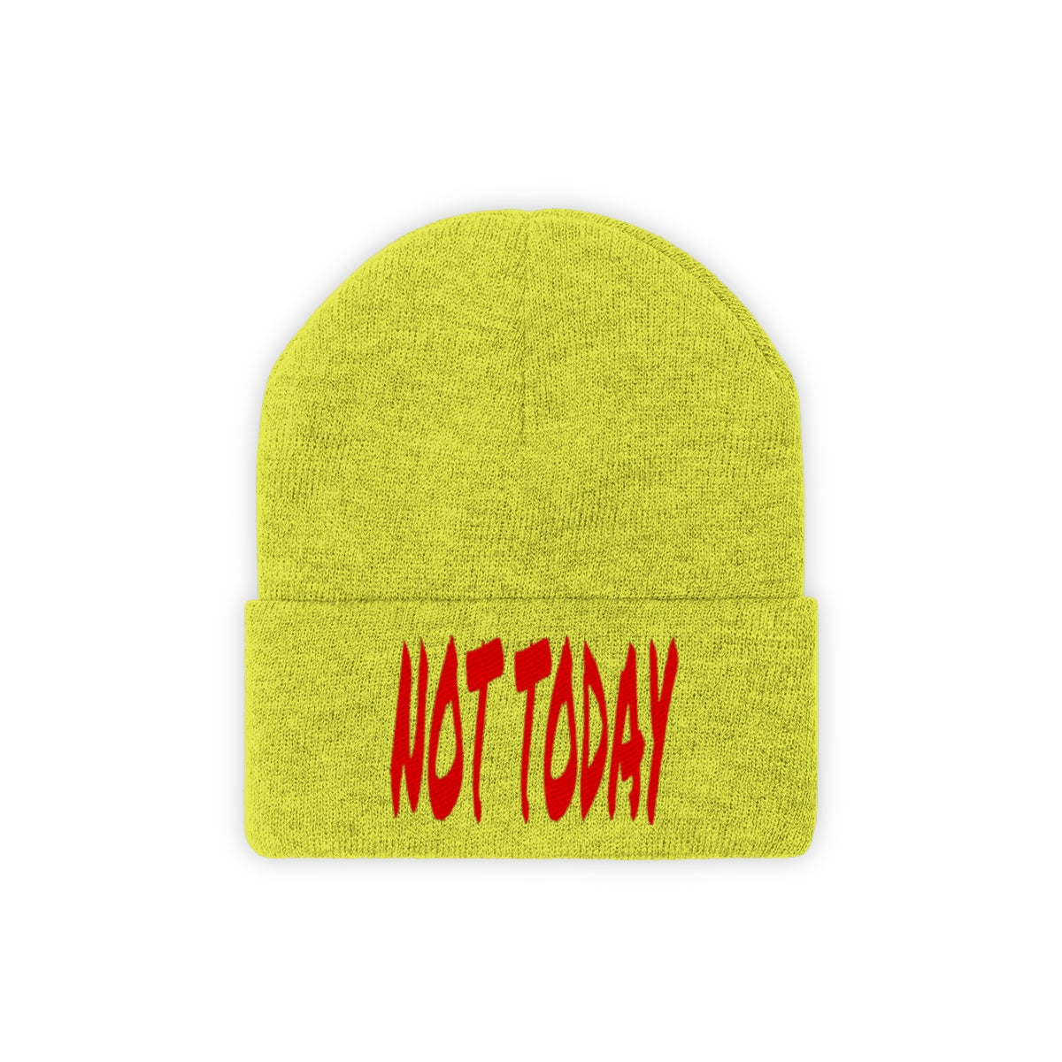 "Not Today" Red Letters Knit Beanie #VezzyWorld 👽🖖🏾 - VezzyWorld