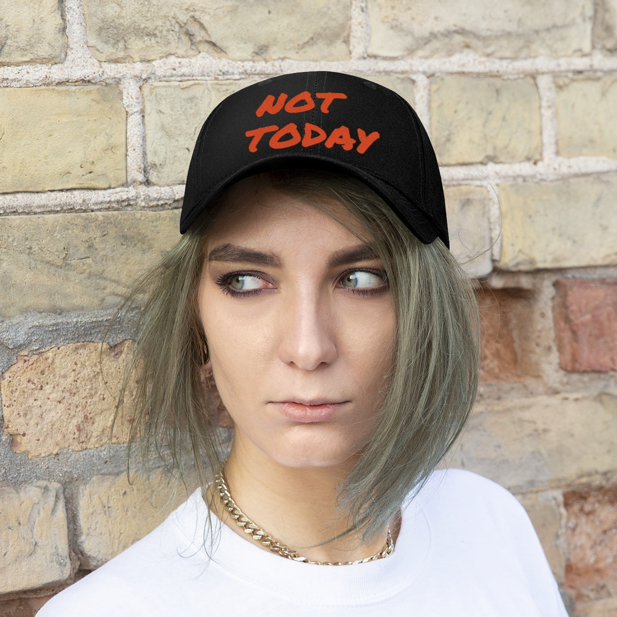 Orange Marker "Not Today" Hat 👽🖖🏾 - VezzyWorld