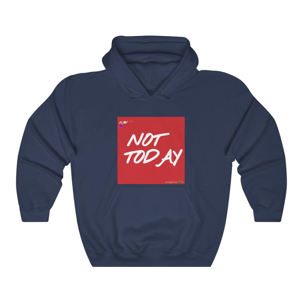 Red Background w/White Finesse Letters "Not Today" ™ Hoodie #VezzyWorld 👽🖖🏾 - VezzyWorld