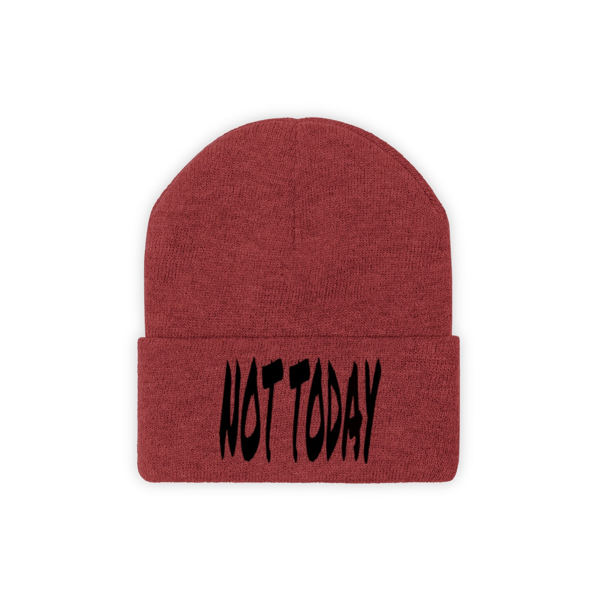 "Not Today" Black Letters Knit Beanie #VezzyWorld 👽🖖🏾 - VezzyWorld