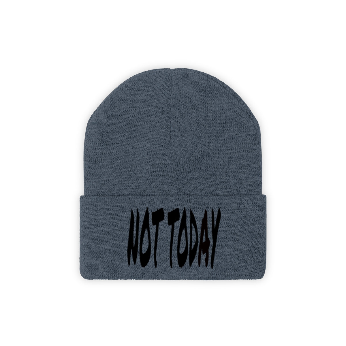 "Not Today" Black Letters Knit Beanie #VezzyWorld 👽🖖🏾 - VezzyWorld